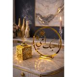 LAZORİAE Pleksi “Seni Seviyorum Anne” Yazılı Dekoratif Set – Gold Detaylı Tütsülük ve Masa Üstü Biblo