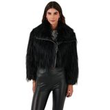 Lazzerini Tiziana Regular Fit Ceket Yaka Fermuarlı Kürk Bayan KÜRK 68912367948PR116