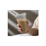 Lazzy House Pinterest Favorilerinden "şeritli Bardak" /pipetli Plastik Kahve Bardağı/mika Bardak (cam Pipetli)