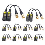LBKYJ 10 Pairs 4K Pasif HD BNC Video Balun Alıcı-Verici Verici Via UTP RJ45 Kablo AHD/TVI/CVI/CVBS Kablo Konnektörleri için 720P/960P/1080P/3MP/5MP/8MP BNC Erkek Kablo CCTV Güvenlik Kamera Sistemi