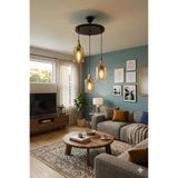 LBX LİGHTİNG BOX YILDIZ HOME FOCUS 3.LÜ SİYAH-BAL CAMLI AVİZE