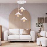 Lbx Lighting Box Yıldız Home Japon Şapka 3.lü Rustik Beyaz Avize