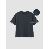 LC Waikiki Antrasit Bisiklet Yaka Taşlı Kadın Tişört - 3XL