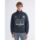 LC Waikiki Antrasit Dik Yaka Baskılı Erkek Sweatshirt