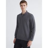 LC Waikiki Antrasit Polo Yaka Erkek Sweatshirt