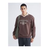 LC Waikiki Artı Yeni Sezon Polo Yaka Baskılı Oversize Erkek Sweatshirt