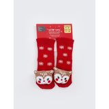 LC Waikiki Baby Baskılı Kız Bebek Ev Çorabı - Bright Red - 8