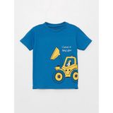 LC Waikiki Baby Bisiklet Yaka Baskılı Erkek Bebek Tişört - 6 - 12 Ay - Blue