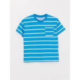 LC Waikiki Baby Bisiklet Yaka Kısa Kollu Çizgili Erkek Bebek Tişört - 3 - 4 Yaş - Blue