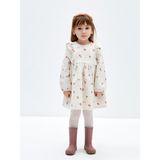 LC Waikiki Baby Bisiklet Yaka Kız Bebek Elbise - 2 - 3 Yaş - Bej