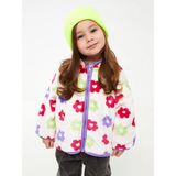 LC Waikiki Baby Dik Yaka Uzun Kollu Desenli Kız Bebek Mont - 2 Yaş - Ekru