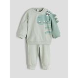 LC Waikiki Baby Yeşil Dinozor Baskılı Erkek Bebek Eşofman - 12 – 18 AY - Açık Yeşil