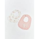 LC Waikiki Baskılı Kız Bebek Mama Önlüğü 2 Li (S6) - Pink