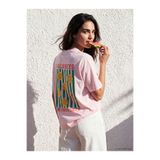 LC Waikiki Baskılı Oversize %100 Pamuklu Kadın Tişört