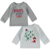 LC Waikiki Bebek 2'Li Sweatshirt - 2 - 3 Yaş - Gri Melanj