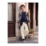 LC Waikiki Bej Baggy Fit Erkek Çocuk Gabardin Kargo Pantolon