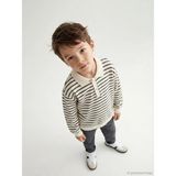 LC Waikiki Bej Çizgili Erkek Çocuk Sweatshirt ve Eşofman Altı (S6) - 1 - 2 Yaş - Light