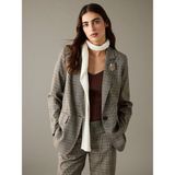 LC Waikiki Bej Ekose Kadın Blazer Ceket - M