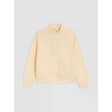 Lc Waıkıkı Bej Fermuarlı Dik Yaka Kız Çocuk Sweatshirt
