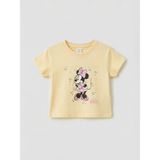 LC Waikiki Bej Minnie Mouse Baskılı Kız Bebek Tişört