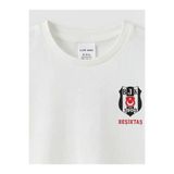 LC Waikiki Beyaz Bisiklet Yaka Beşiktaş Baskılı Erkek Bebek Tişört
