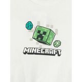 LC Waikiki Beyaz Bisiklet Yaka Minecraft Baskılı Erkek Çocuk Tişört - 12 - 13 Yaş