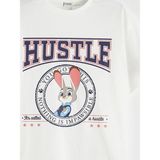LC Waikiki Beyaz Bisiklet Yaka Zootopia Baskılı Kız Çocuk Tişört - 12 - 13 Yaş