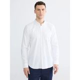 LC Waikiki Beyaz Regular Fit Armürlü Erkek Basic Gömlek - XL
