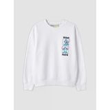 Lc Waıkıkı Beyaz Stitch Baskılı Kız Çocuk Sweatshirt