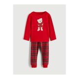 LC Waikiki Bisiklet Yaka Ayı Teddy Baskılı Kız Bebek Pijama Takımı (W5)