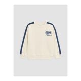LC Waikiki Bisiklet Yaka Baskılı Erkek Çocuk Kalın Sweatshirt (W6)