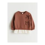 LC Waikiki Bisiklet Yaka Kız Bebek Sweatshirt