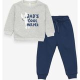 LC Waikiki Bisiklet Yaka Uzun Kollu Baskılı Erkek Bebek Sweatshirt ve Eşofman Altı 2'li Takım - 5 - 6 Yaş