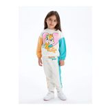 LC Waikiki Bisiklet Yaka Uzun Kollu Chip and Dale Baskılı Kız Bebek Sweatshirt ve Eşofman Alt 2'li Takım