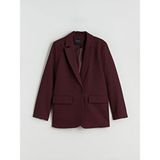 LC Waikiki Bordo Krep Kadın Blazer Ceket - Beyaz