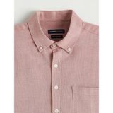 LC Waikiki Bordo Regular Fit Armürlü Erkek Gömlek - 2XL