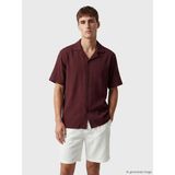 LC Waikiki Bordo Regular Fit Resort Yaka Müslin Erkek Gömlek