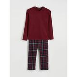LC Waikiki Bordo Standart Kalıp Ekose Erkek Pijama Takımı - 2XL