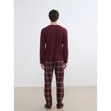 LC Waikiki Bordo Standart Kalıp Erkek Pijama Takım