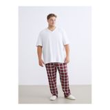 LC Waikiki Büyük Beden Standart Kalıp Ekose Erkek Pijama Alt