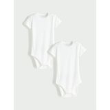 LC Waikiki Cey Yeni Sezon Organik Kumaş Kız Bebek Çıtçıtlı Bodysuit 2'li - Ekru - 18 - 24 Ay