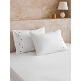 LC Waikiki Çiçek Nakışlı Yastık Kılıfı 2 Li 50X70 cm (S6) - Beyaz