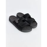 LC Waikiki Çift Bantlı Cırt Cırt Kapamalı Erkek Terlik (S6) - Black