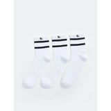 LC Waikiki Çizgili Erkek Soket Çorap 3 Lü (W4) - 42 - Beyaz