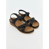 LC Waikiki Deri Görünümlü Kadın Sandalet (S6) - Black