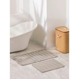 LC Waikiki Desenli Banyo Paspası Seti 2 Li (S6) - Kahve