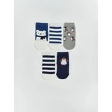 LC Waikiki Desenli Erkek Bebek Soket Çorap 5'li (W5) - 22 - Blue