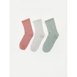 LC Waikiki Desenli Kadın Soket Çorap 3 Lü (W4) - 39 - Green