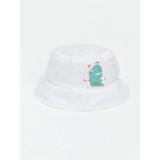 LC Waikiki Dinozor Baskılı Erkek Bebek Bucket Şapka (S6) - Beyaz - Dropsuz - 1,5 - 2 Yaş