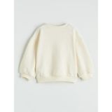 LC Waikiki Ekru Bisiklet Yaka Nakışlı Kız Çocuk Sweatshirt 2'li - Krem - 7 Yaş